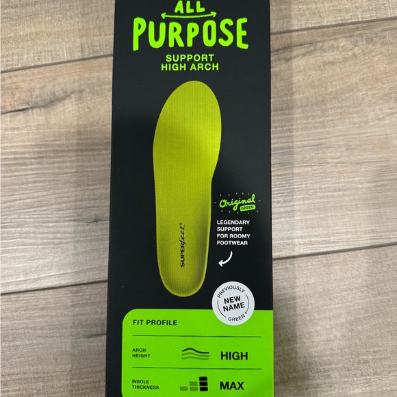 Superfeet Green High Arch Support Shoe Inserts - Picture 1 of 3